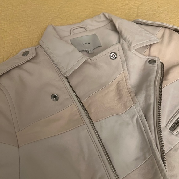 Iro Witney Leather Biker Jacket size 40 Large - Picture 13 of 16
